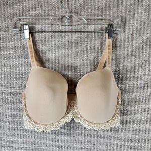 Wacoal Embrace Lace Contour Underwire Bra 853191 Womens 34DDD Beige Sand EUC